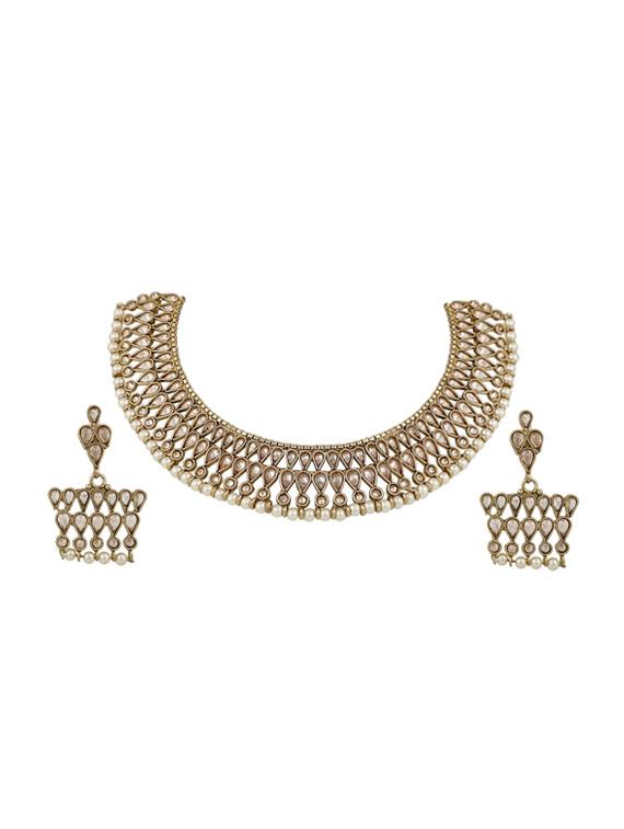 gold plated choker necklace - 17008862 - Zoom Image - 1