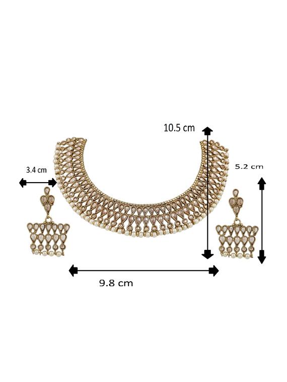 gold plated choker necklace - 17008862 - Zoom Image - 2