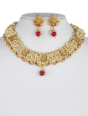 gold plated choker necklace - 17008931 - Standard Image - 3