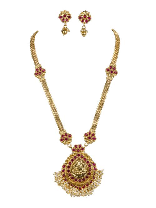 gold plated bridal necklace - 17008933 - Standard Image - 1
