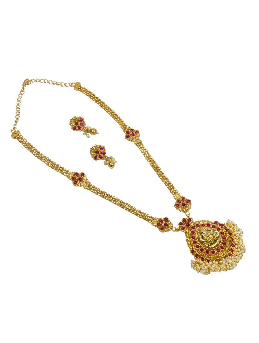 gold plated bridal necklace - 17008933 - Zoom Image - 2