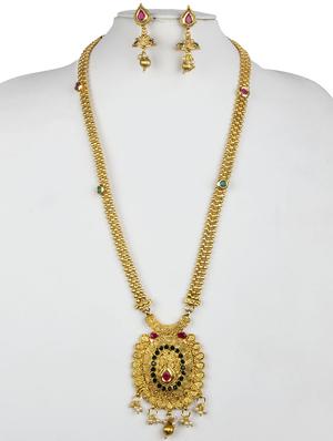 gold plated bridal necklace - 17008940 - Standard Image - 3