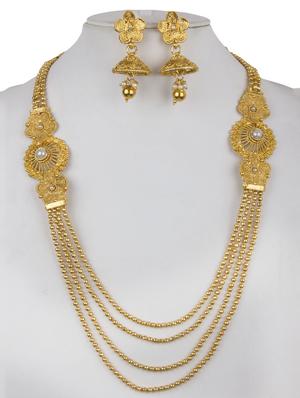gold plated bridal necklace - 17008942 - Standard Image - 3