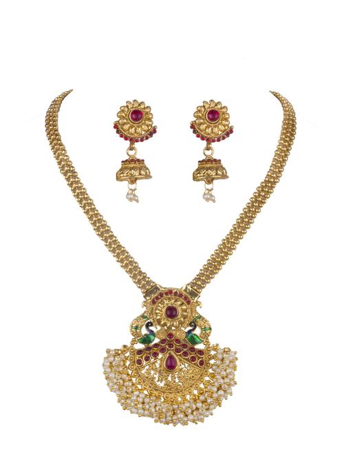 gold plated bridal necklace - 17008950 - Standard Image - 1
