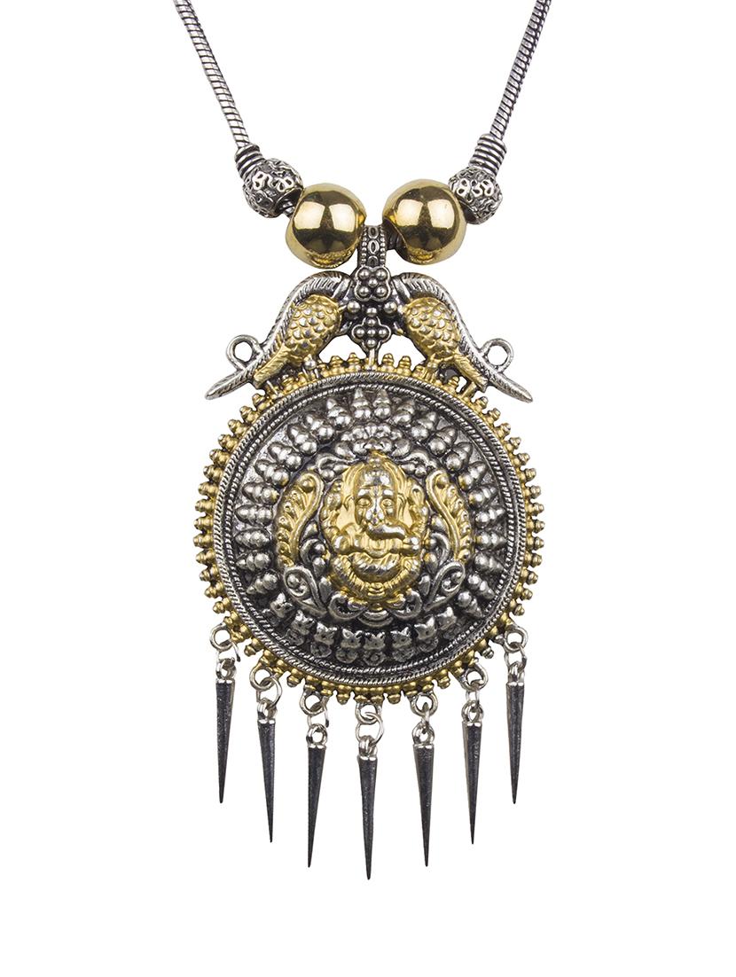 silver plated short necklace - 17008959 - Zoom Image - 2
