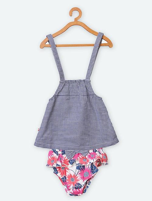 blue cotton playsuits twin sets - 17009113 - Standard Image - 1