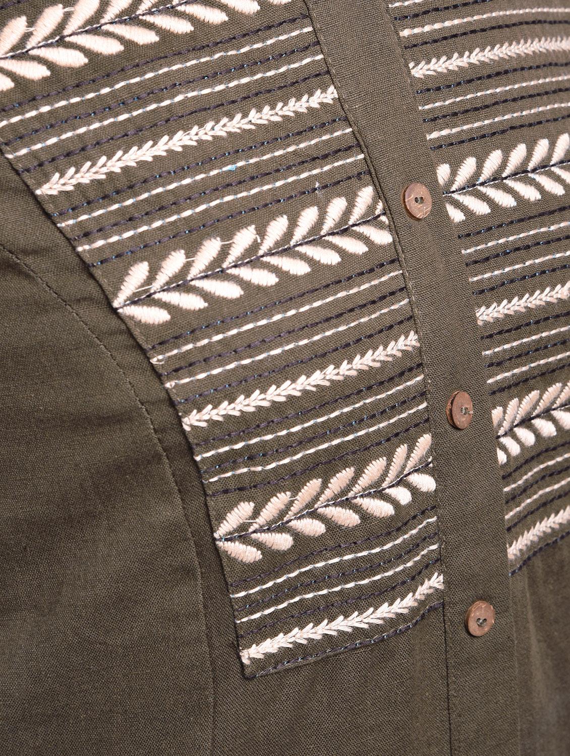 yoke embroidered kurta palazzo set - 17009129 - Zoom Image - 5
