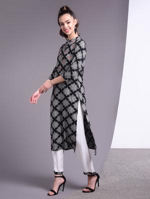 printed kurta pant set - 17009141 - Standard Image - 2