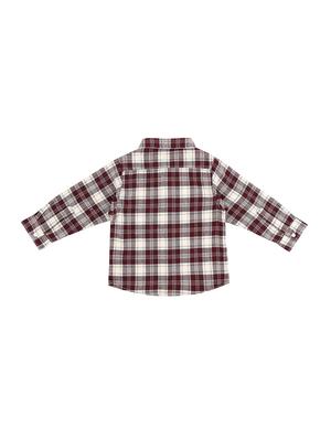 maroon colored cotton shirt - 17009191 - Standard Image - 2