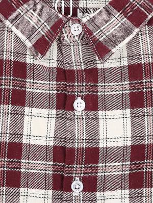 maroon colored cotton shirt - 17009191 - Standard Image - 3
