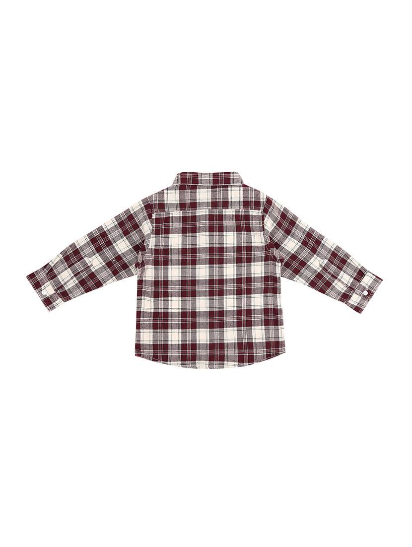 maroon colored cotton shirt - 17009191 - Zoom Image - 2