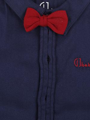 navy blue cotton shirt - 17009197 - Standard Image - 3