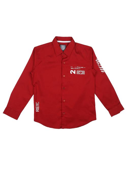 red cotton shirt - 17009289 - Standard Image - 1