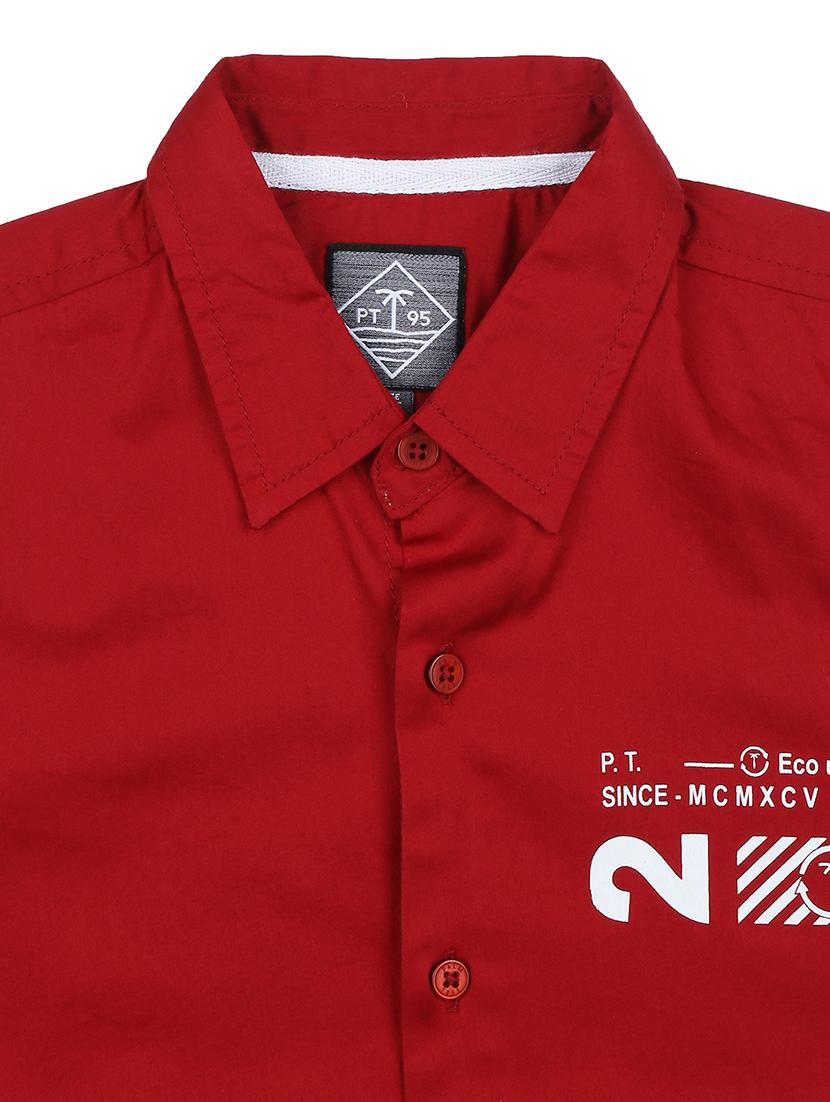 red cotton shirt - 17009289 - Zoom Image - 3