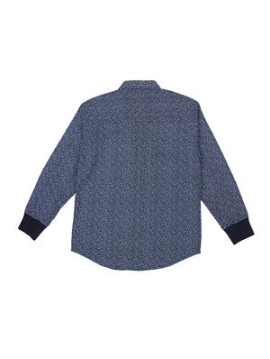 dark blue cotton shirt - 17009295 - Standard Image - 2