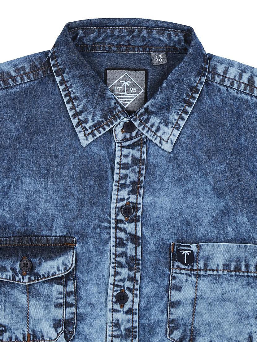 blue cotton shirt - 17009296 - Zoom Image - 3