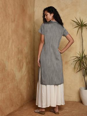 solid kurta palazzo set - 17009378 - Standard Image - 4