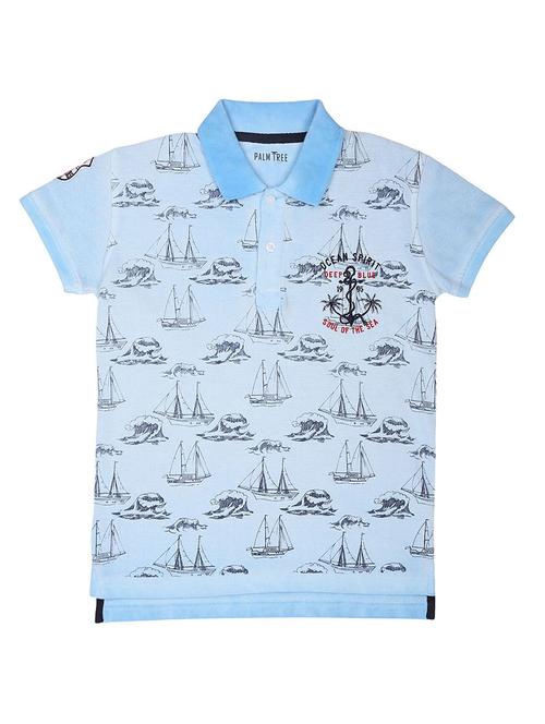 light blue cotton tshirt - 17009500 - Standard Image - 1