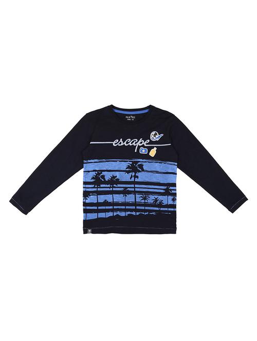 dark blue cotton tshirt - 17009515 - Standard Image - 1
