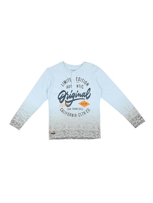 light blue cotton tshirt - 17009521 - Standard Image - 1