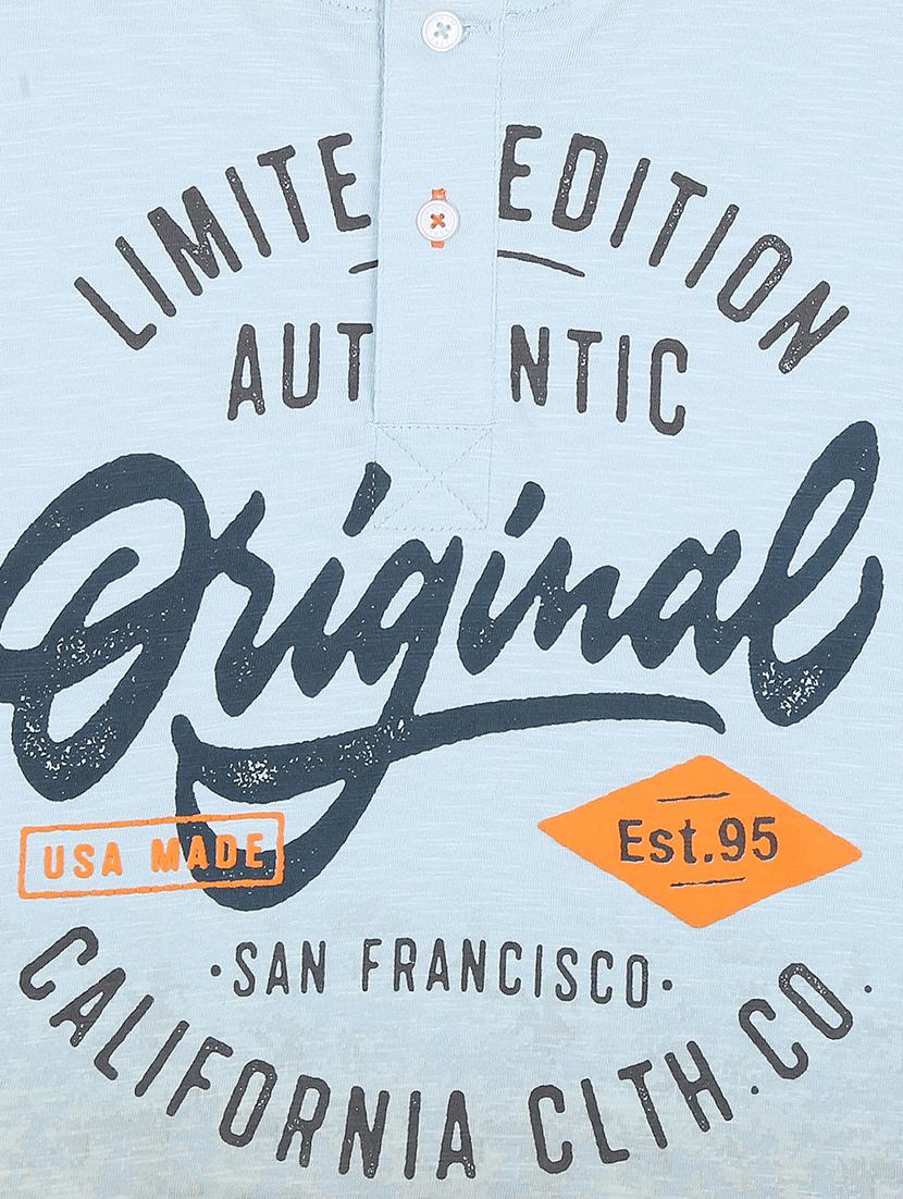 light blue cotton tshirt - 17009521 - Zoom Image - 3