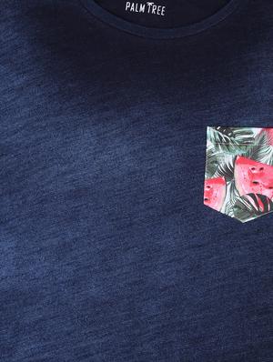 dark blue cotton tshirt - 17009523 - Standard Image - 3