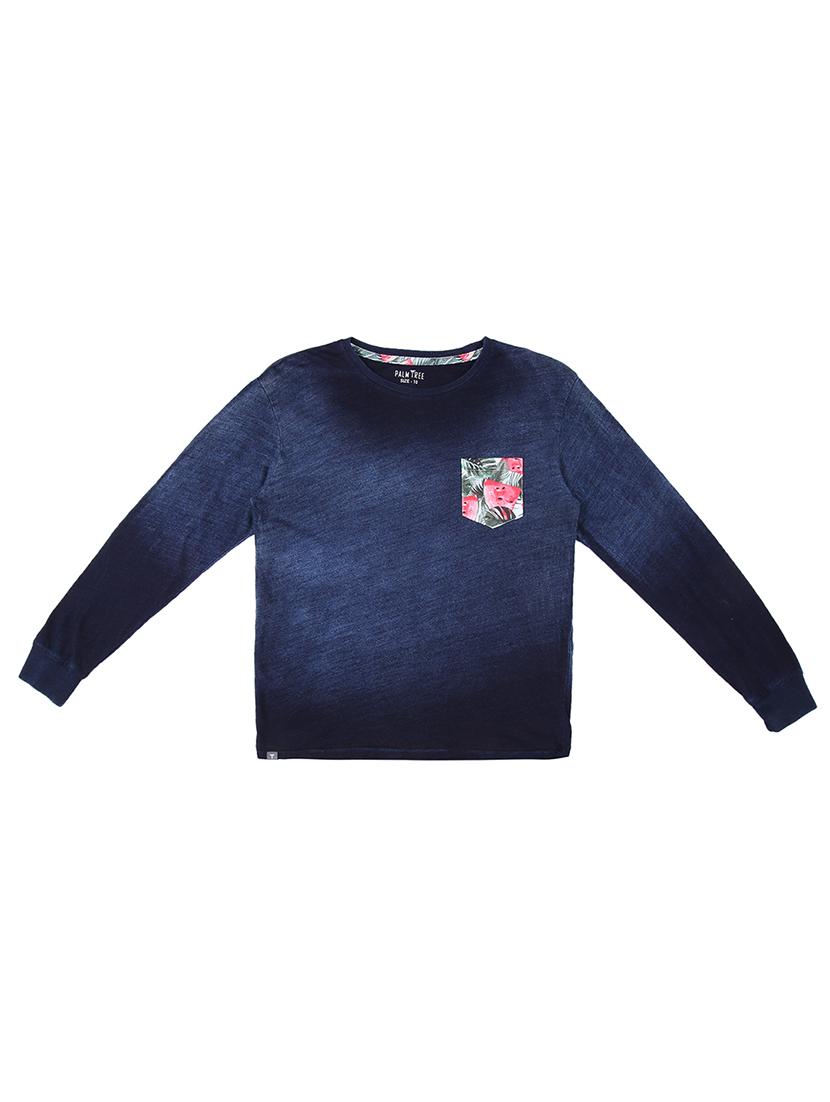 dark blue cotton tshirt - 17009523 - Zoom Image - 1