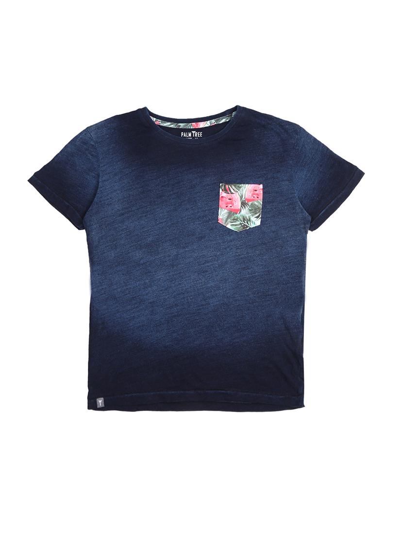 dark blue cotton tshirt - 17009524 - Zoom Image - 1