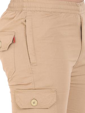 beige solid full length track pant - 17009799 - Standard Image - 5