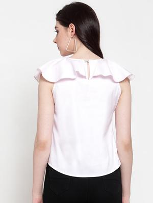 ruffle detail solid top - 17010267 - Standard Image - 3