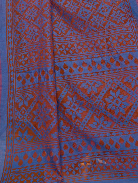 floral printed saree with blouse - 17010309 - Zoom Image - 3