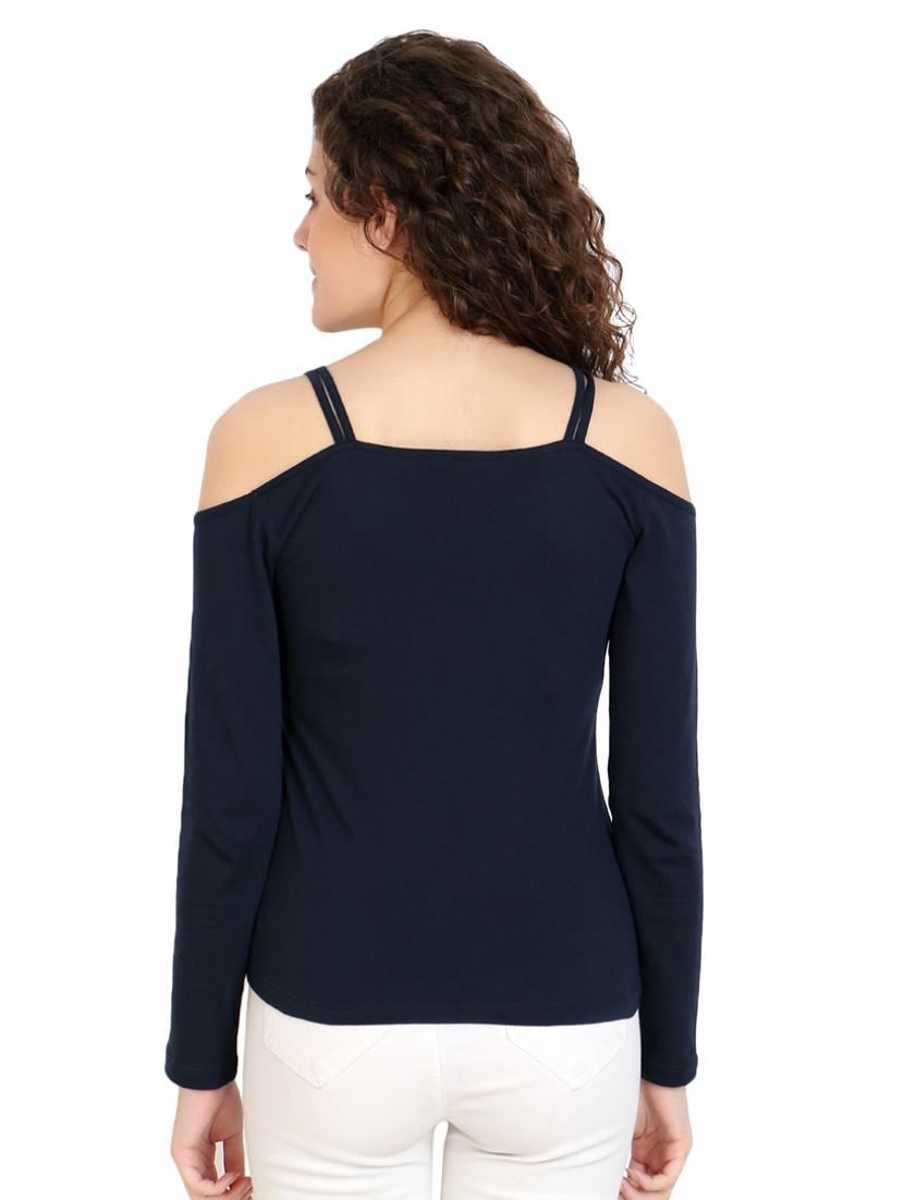 off shoulder solid top - 17010643 - Zoom Image - 3