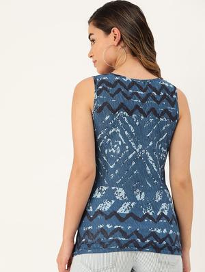 round neck chevron tee - 17010725 - Standard Image - 3