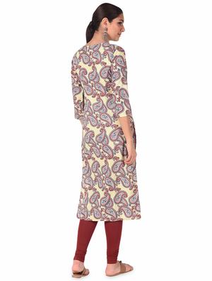 paisley straight kurta - 17010828 - Standard Image - 3
