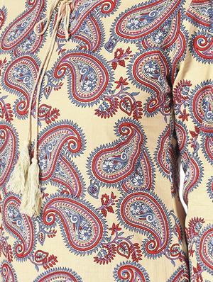 paisley straight kurta - 17010828 - Standard Image - 4