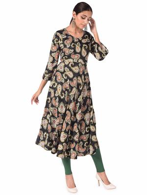 paisley print flared kurta - 17010831 - Standard Image - 2