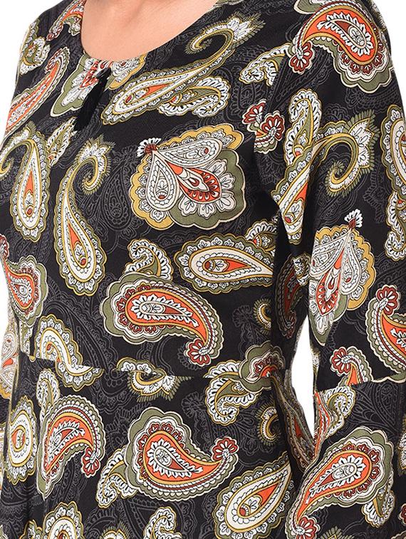 paisley print flared kurta - 17010831 - Zoom Image - 4