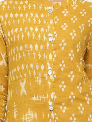 ikat print straight kurta - 17010924 - Standard Image - 4