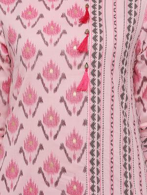 ikat print kurta palazzo set - 17010950 - Standard Image - 4