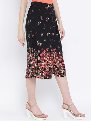 button down floral a-line skirt - 17010986 - Standard Image - 2