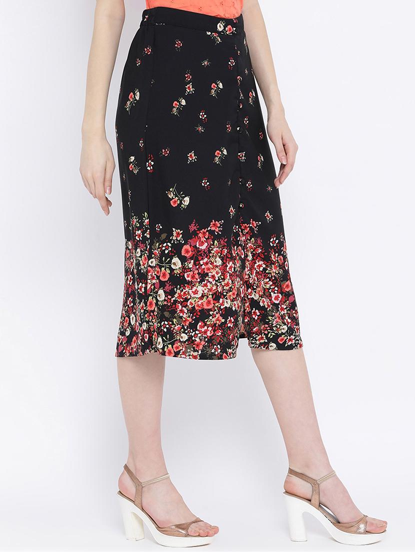button down floral a-line skirt - 17010986 - Zoom Image - 2