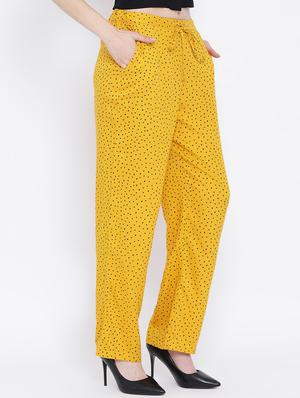 tie front printed straight palazzo - 17010990 - Standard Image - 2