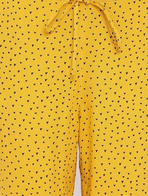 tie front printed straight palazzo - 17010990 - Standard Image - 5