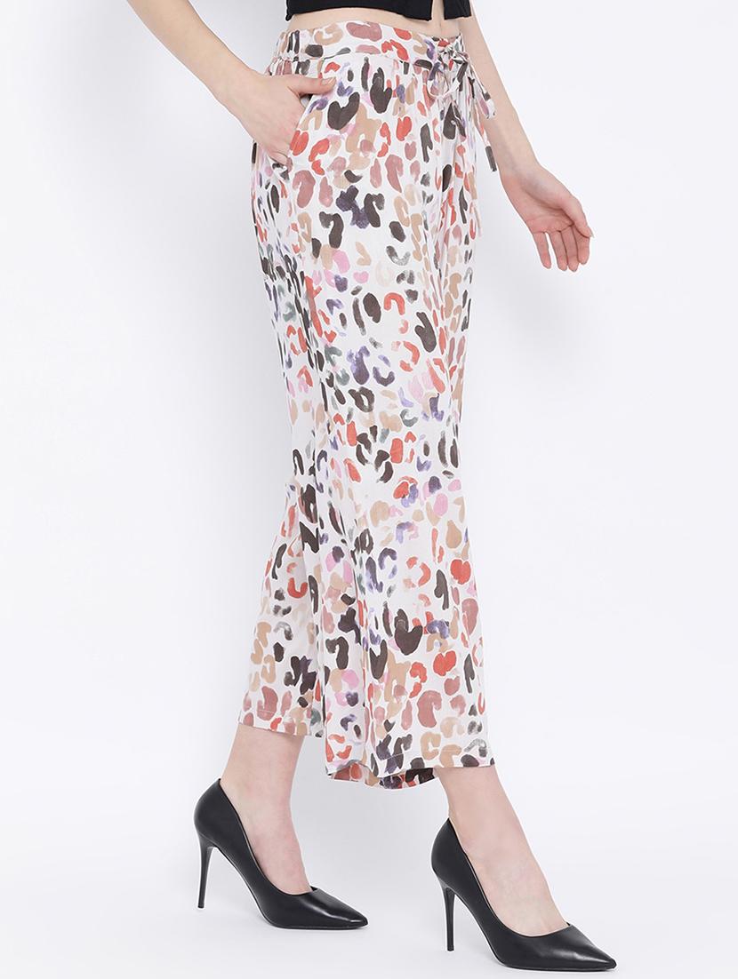tie front printed culotte - 17010995 - Zoom Image - 2