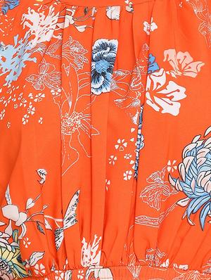 contrast print hem floral maxi dress - 17011023 - Standard Image - 4