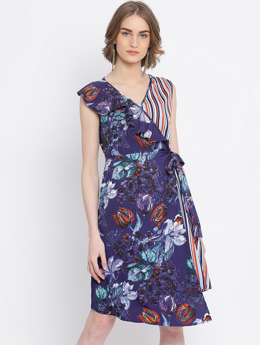 multi print asymmetric dress - 17011024 - Zoom Image - 1