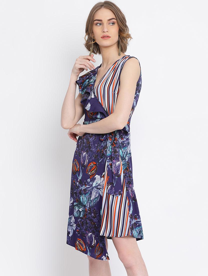 multi print asymmetric dress - 17011024 - Zoom Image - 2