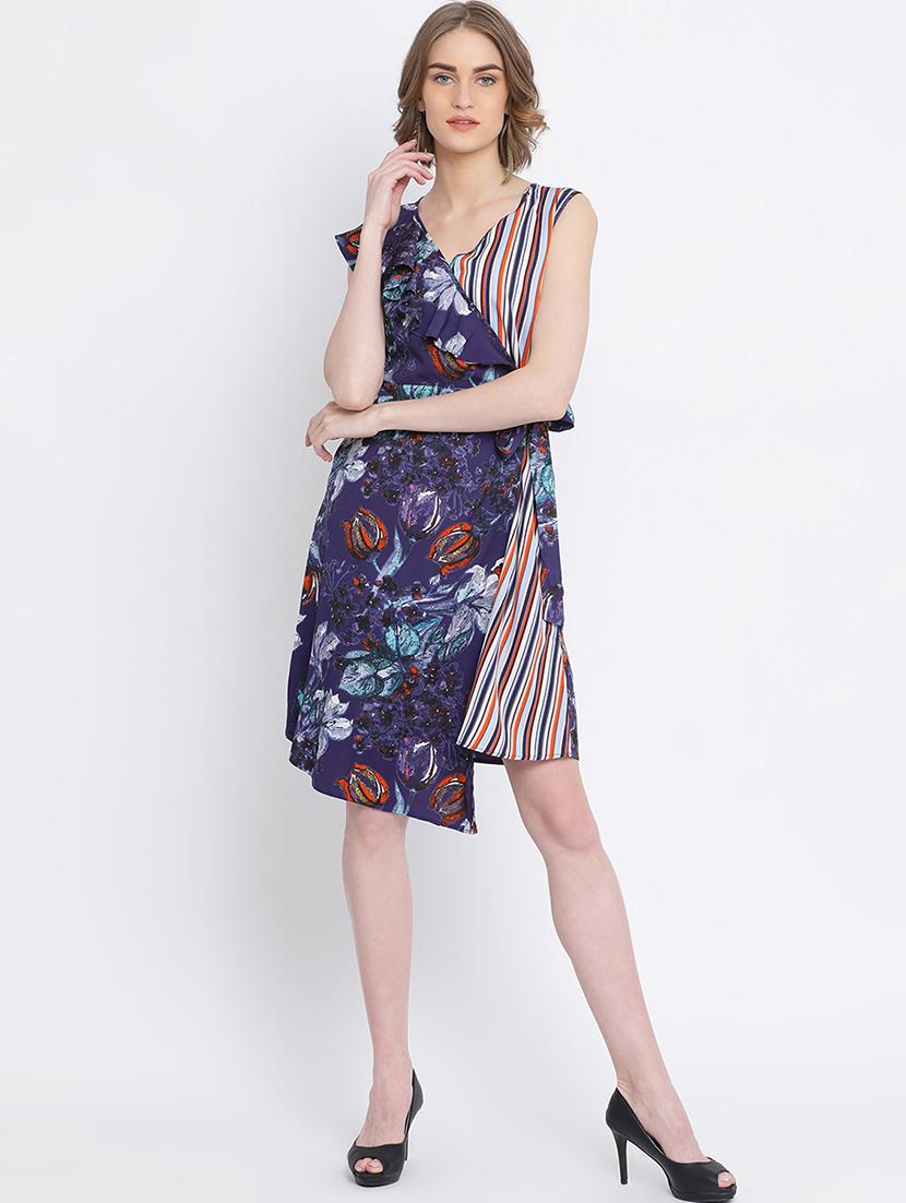 multi print asymmetric dress - 17011024 - Zoom Image - 4