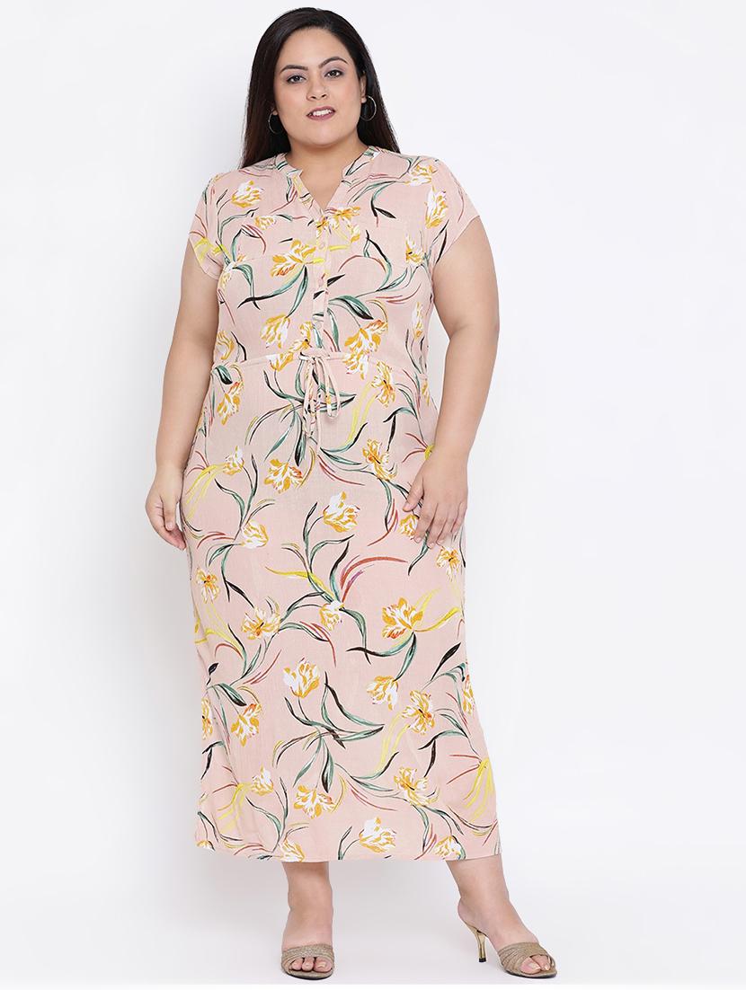rose water pink tropical maxi dress - 17011040 - Zoom Image - 1