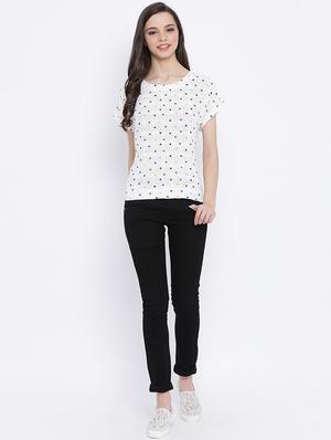tie back heart print top - 17011060 - Standard Image - 4